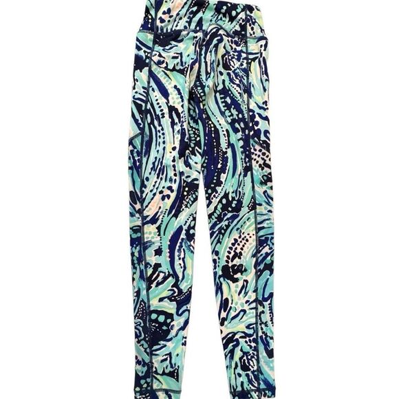 Lilly Pulitzer Luxletic Weekender Legging Crash the Bash in Bright Blue XXS NWT - Picture 3 of 10